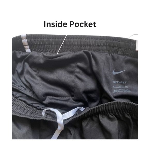 Girl's Nike Dri-Fit Lined Shorts, Standard Fit Elastic Waist w/cord Black XL.NWT - Picture 7 of 7